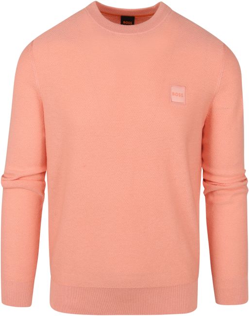 orange hugo boss jumper