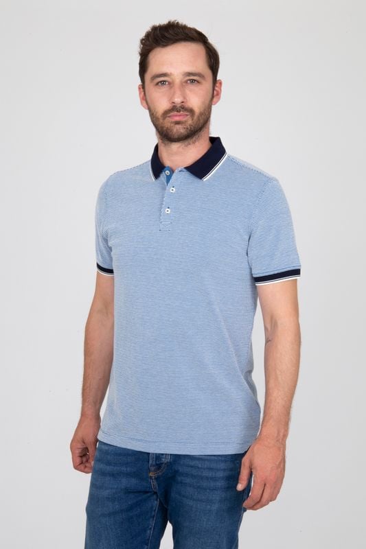 Suitable Oxford Polo Shirt Blue