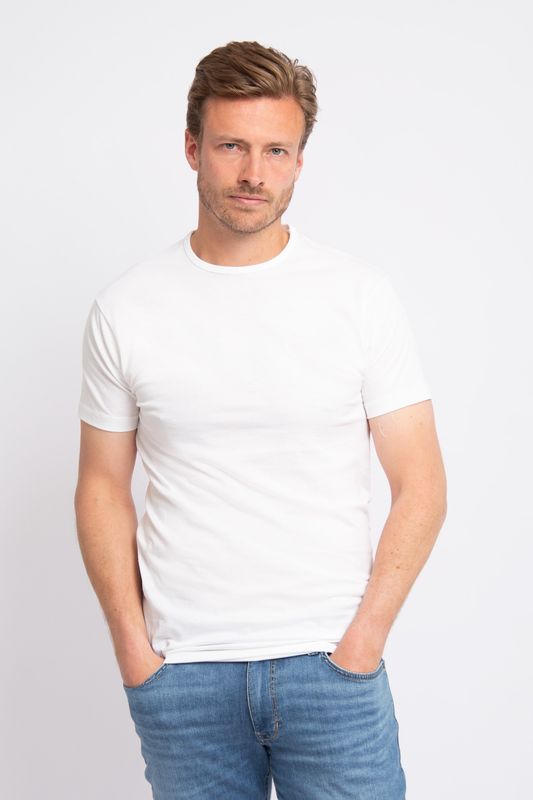 Alan Red Derby Extra Lange T-shirts Wit (2Pack)