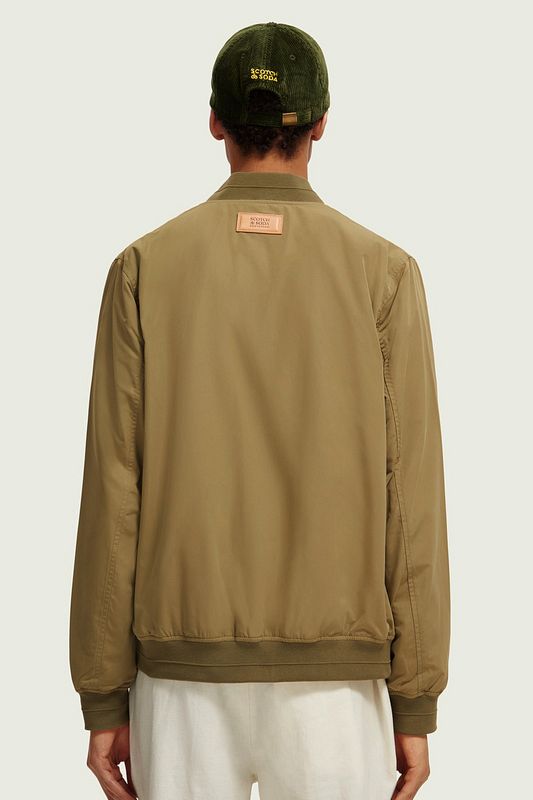 Scotch and soda green clearance bomber jacket