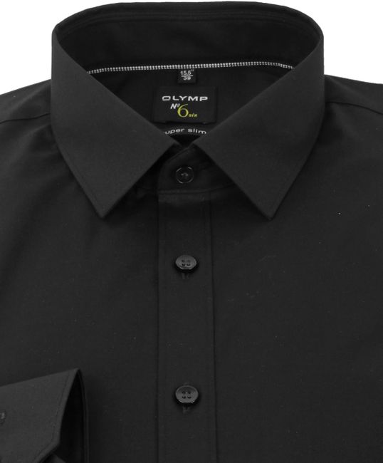 Six Overhemd in het Zwart voor heren Olymp No Heren Kleding voor voor Overhemden voor Casual en nette overhemden 