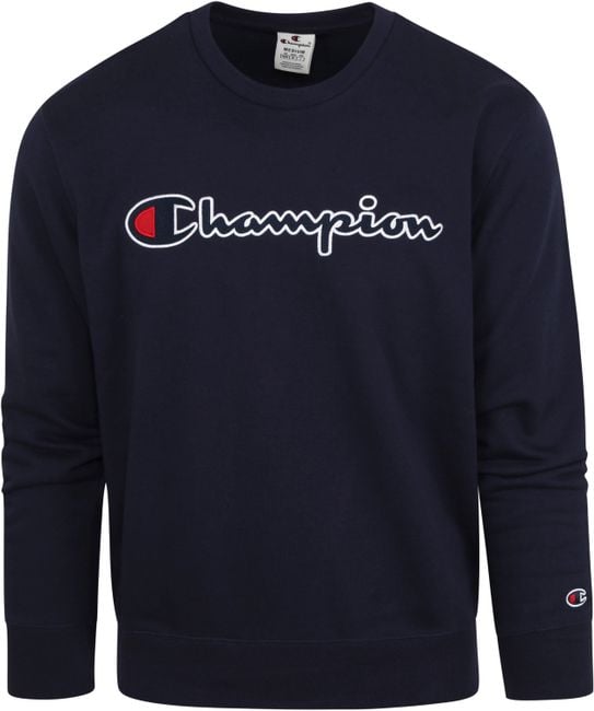 Becks Dhr mouw Champion Sweater Script Navy Logo order online | 217061-BS538-NVB |  Suitable Norway