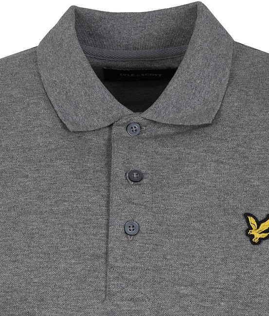 lyle and scott grey long sleeve polo