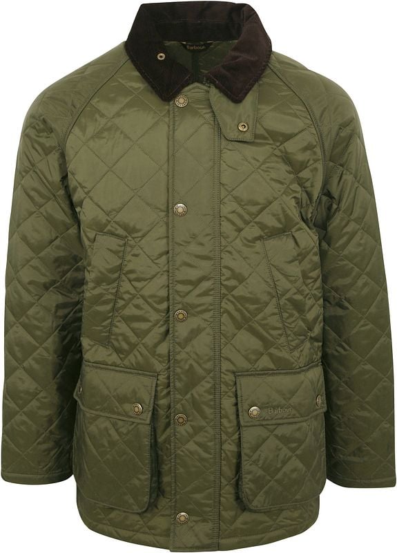 Olive green barbour clearance quilted jacket