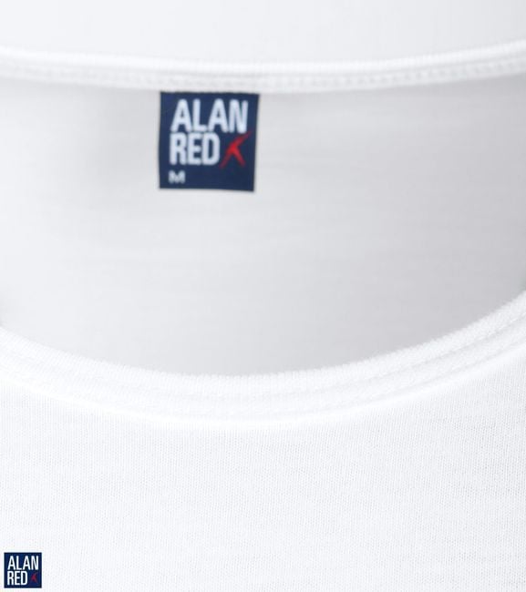 Teken een foto maandelijks hond Alan Red Aanbieding Derby O-Hals T-shirts Wit (6Pack) 6672/3P/01 Derby  T-shirt White