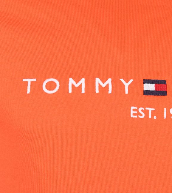 orange tommy hilfiger shirt