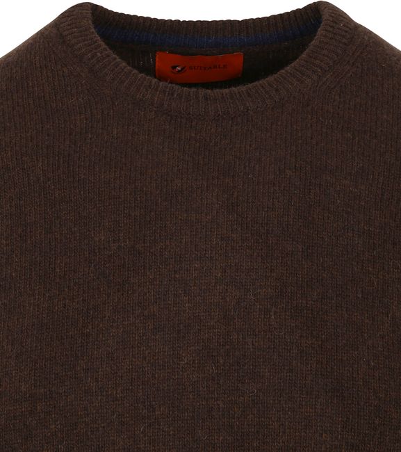 pull homme laine col rond BEST GUEST marron