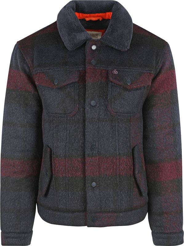 Mens checked outlet trucker jacket