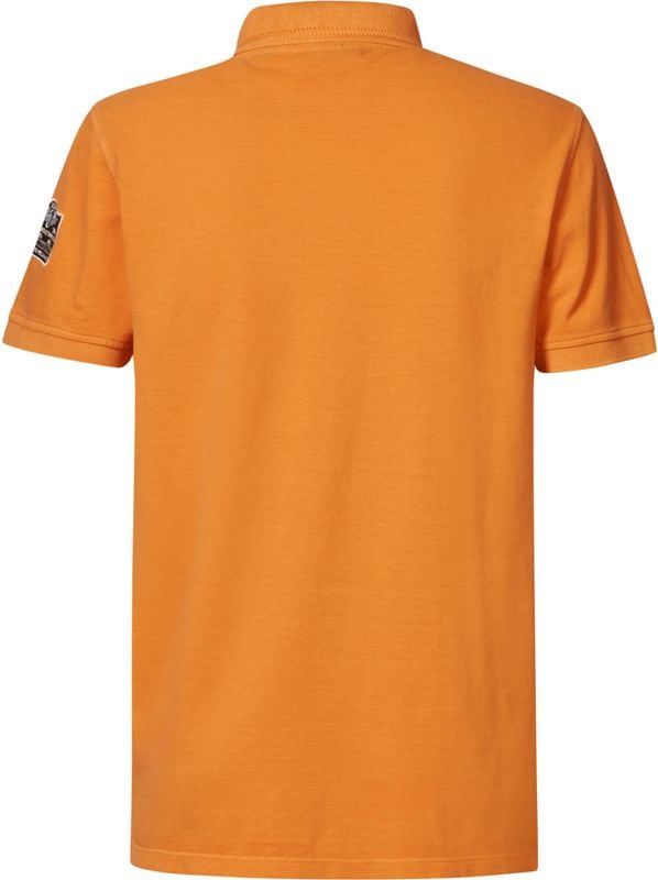 Petrol Poloshirt Meander Oranje