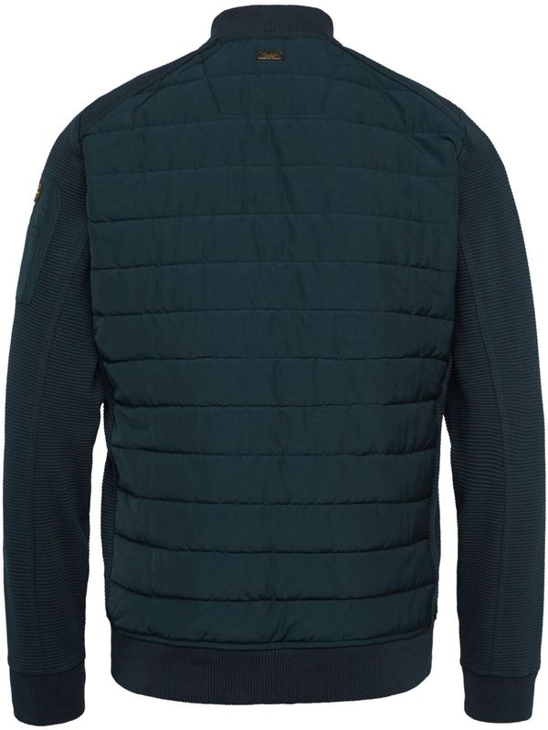 Navy Quilted Zip Jacket