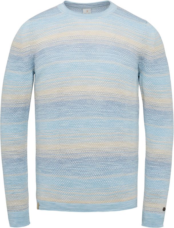 Light blue 2025 striped sweater