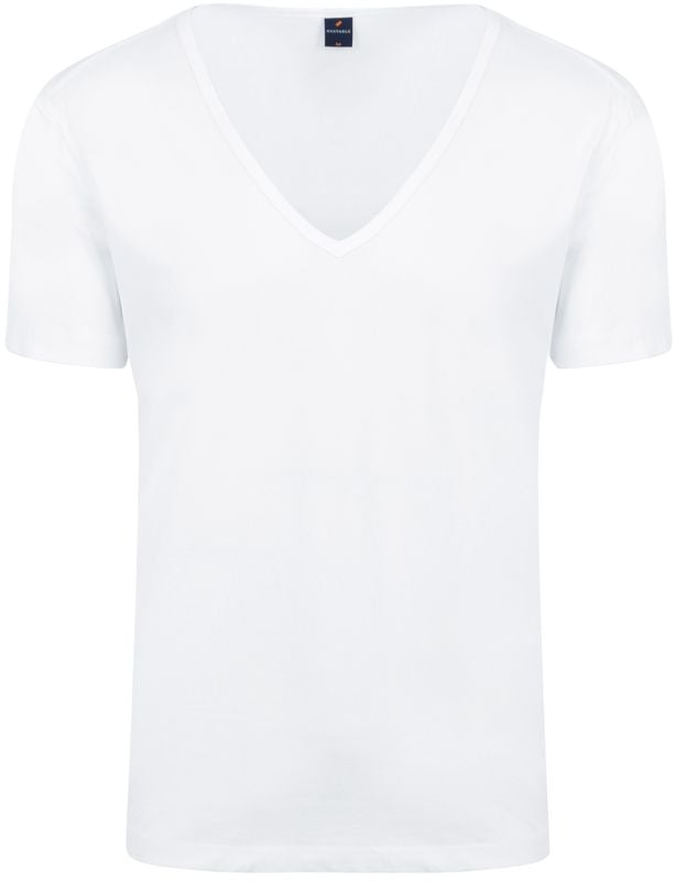 Suitable Vitaru T-Shirt Deep V-Neck White 2-Pack 160-2 95/5 Kat/Str