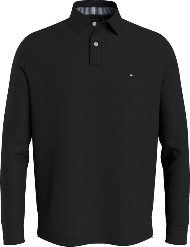 Tommy Hilfiger Big And Tall Polo Shirt Long Sleeve Black