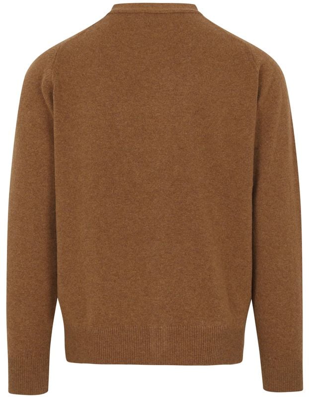 William Lockie Lammwolle Strickjacke Braun CAMEL online bestellen