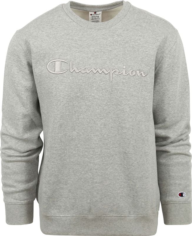 Champion Sweater Logo Light Grey order online 219062 EM031