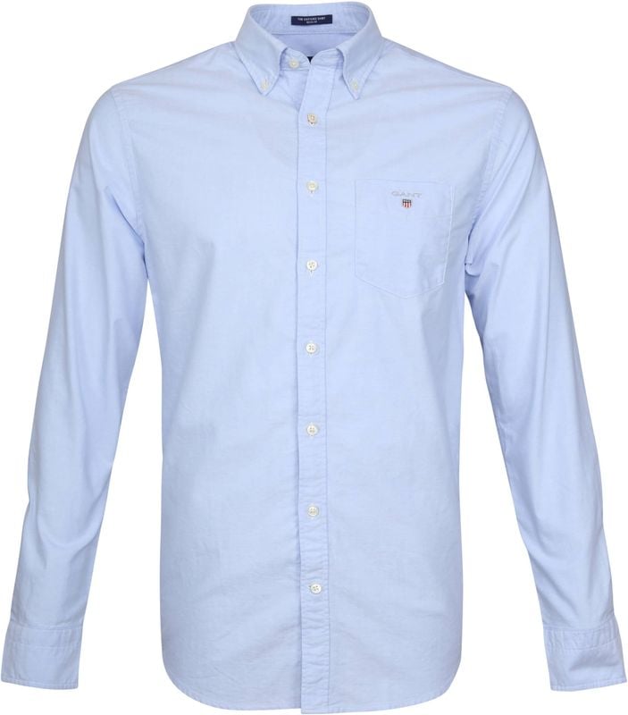 Gant Casual Overhemd Oxford Lichtblauw