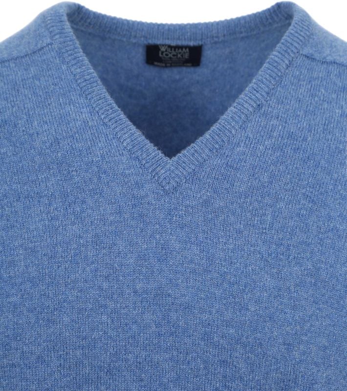 William Lockie Pullover Lamswol V Clyde Blue