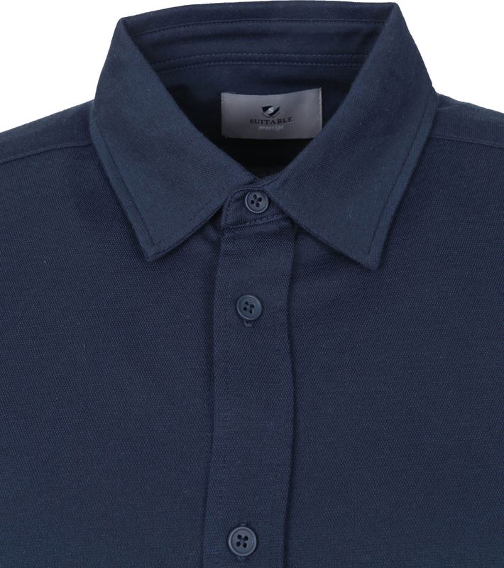 Suitable Prestige Earl Short Sleeve Shirt Navy