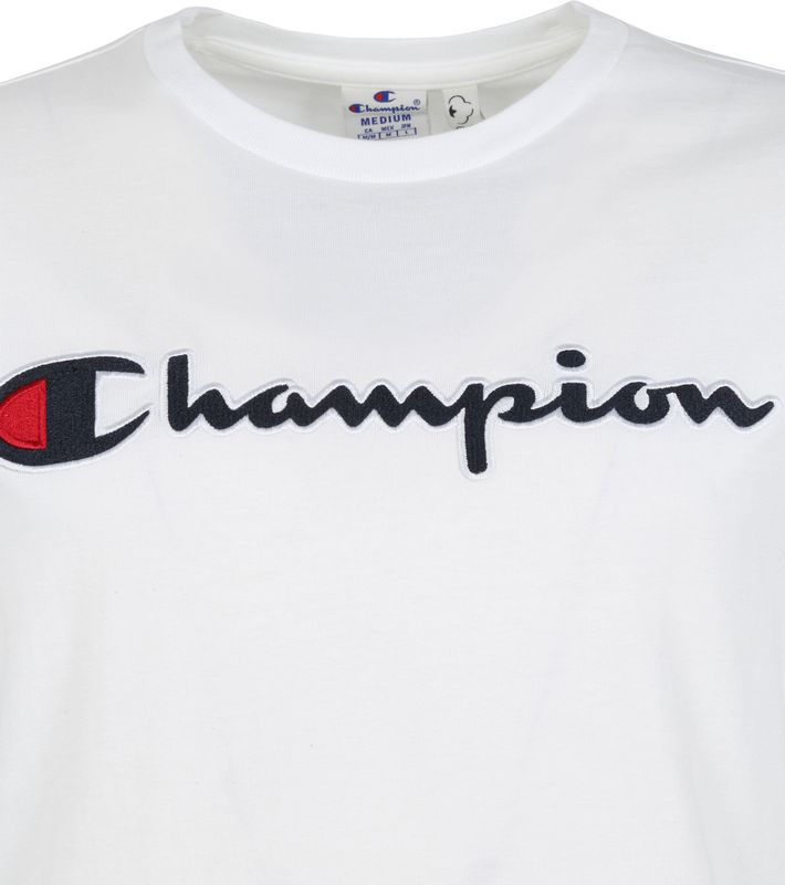 Champion logo hot sale white