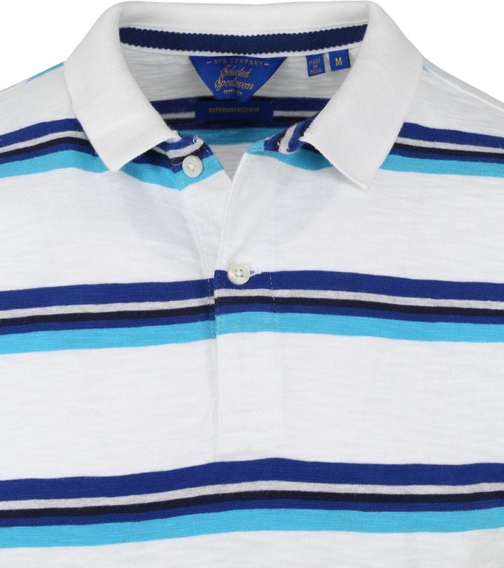 Superdry Classic Polo Shirt Stripes White