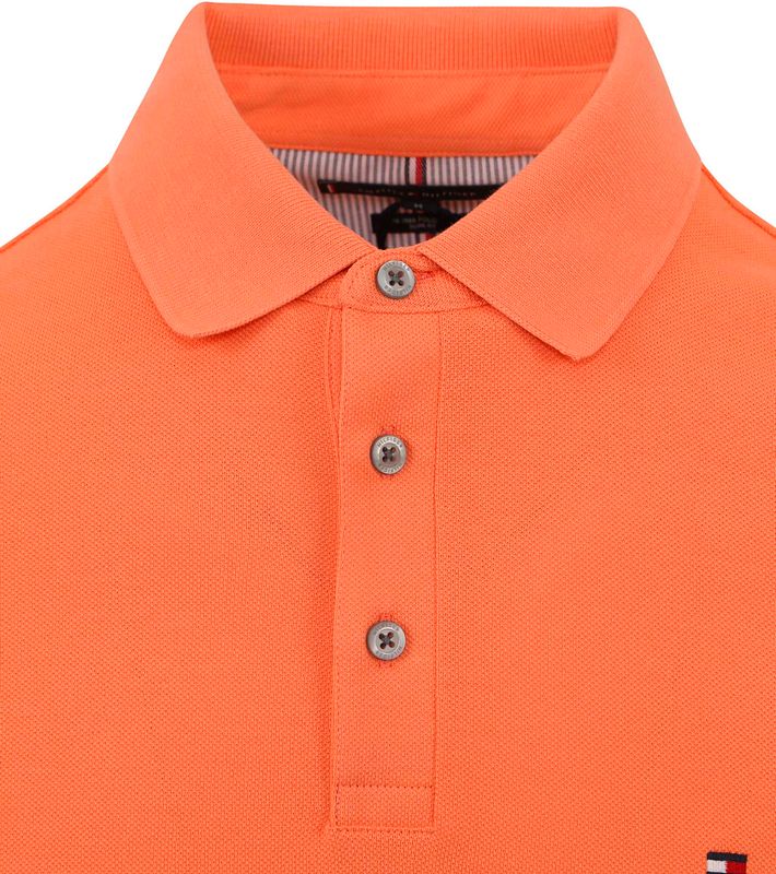 Orange tommy store hilfiger shirt