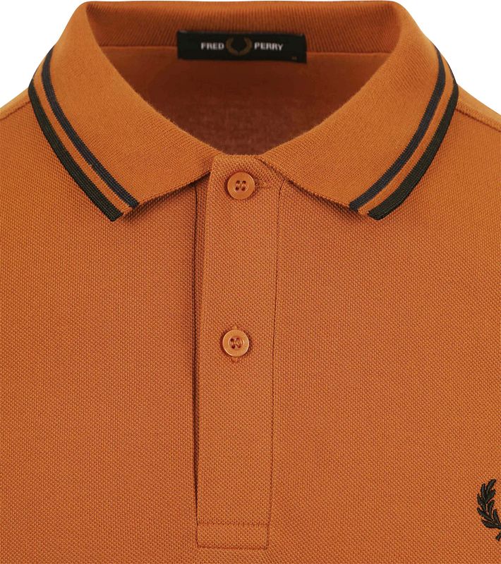 Fred perry black outlet and orange polo shirt