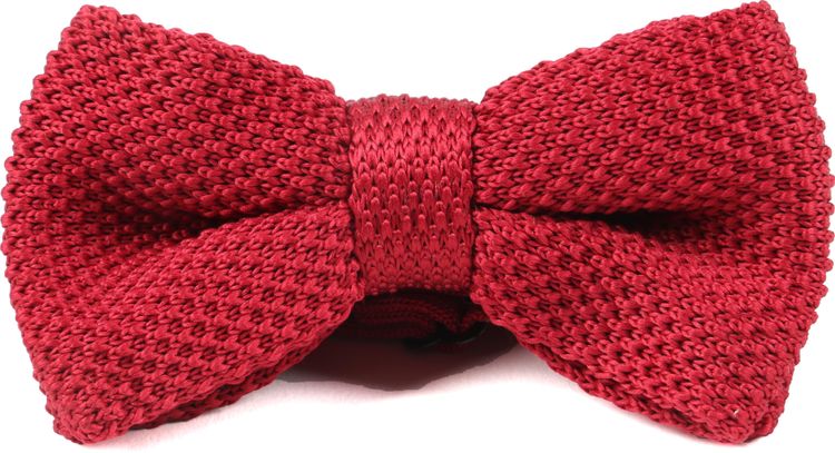 Knitted Bordeaux Rot Suitable Fliege bestellen | Smoking Suitable BTKN-04-013 online