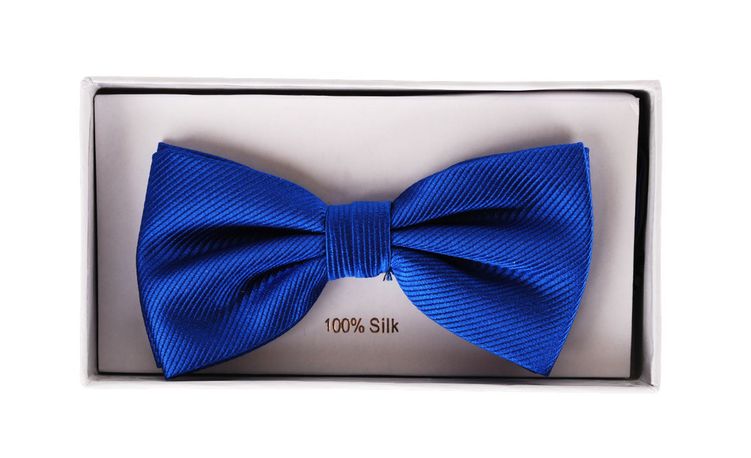 Optimistisch Negen Kaal Silk Bow Tie Kobalt Blue F65 9120765A