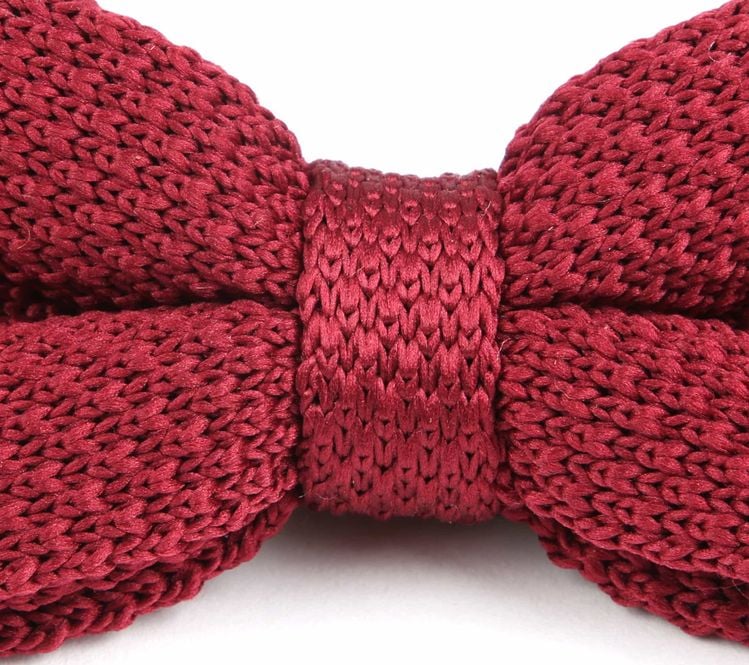 Knitted Strik Bordeaux Rood SuitableShop Heren Accessoires Dassen & Pochetten Vlinderdassen 