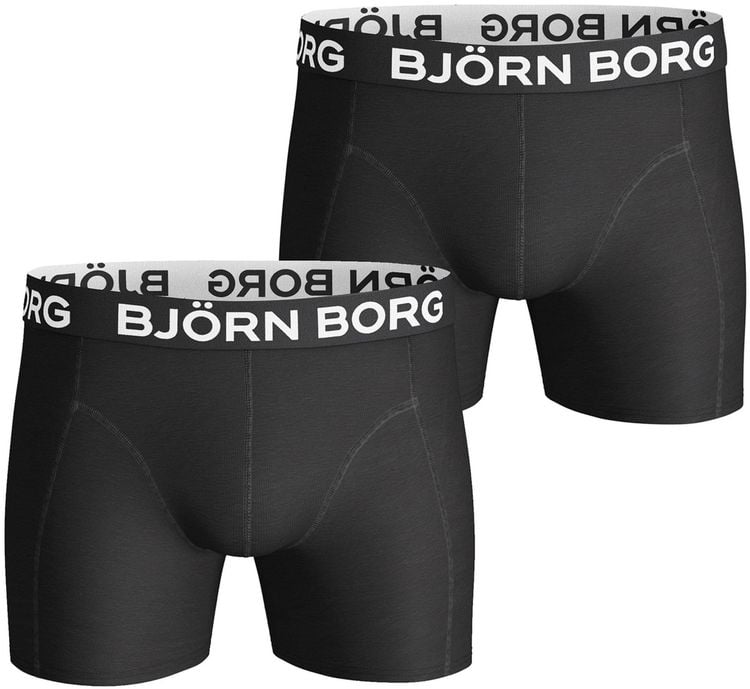 Pas op Impasse Vergadering Bjorn Borg Shorts Solid Black 2 Pack 9999-1005