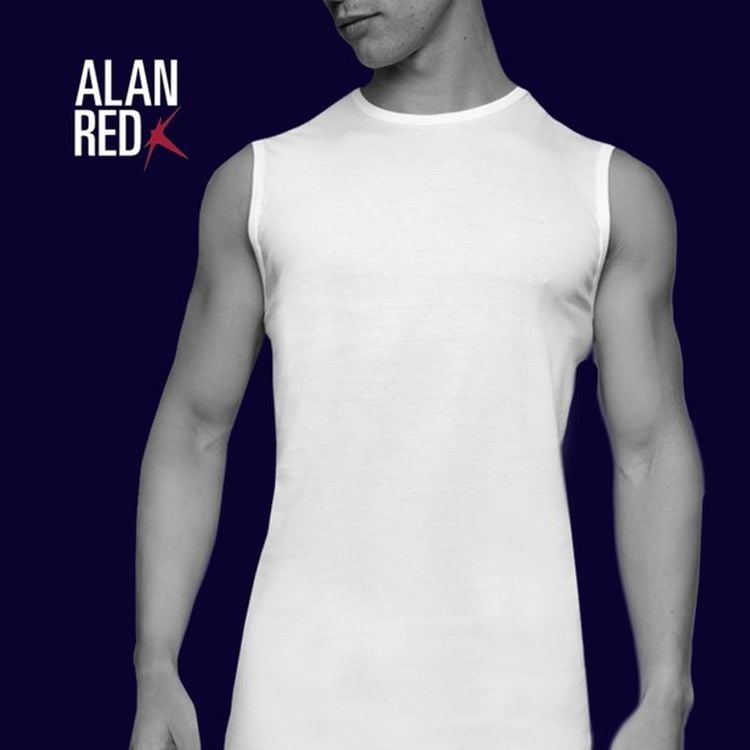 Overname Lot Afgekeurd Alan Red Montana Singlet No Sleeves White 2-Pack 6684 01 Montana white  Slless