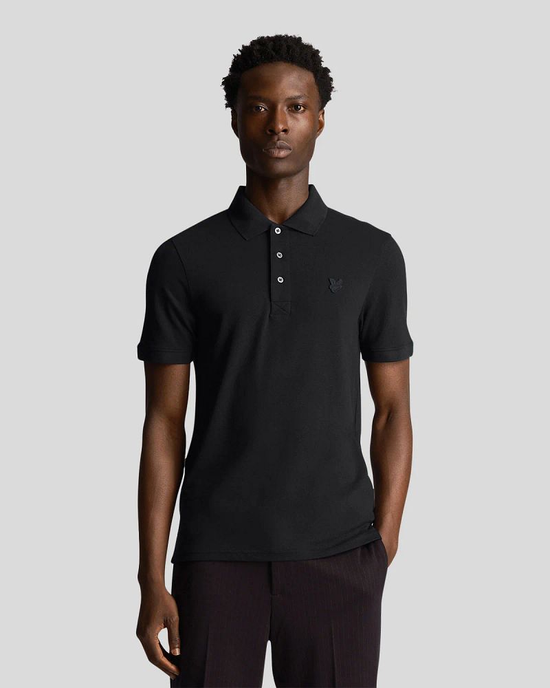 Lyle and Scott Tonal Eagle Polo Zwart