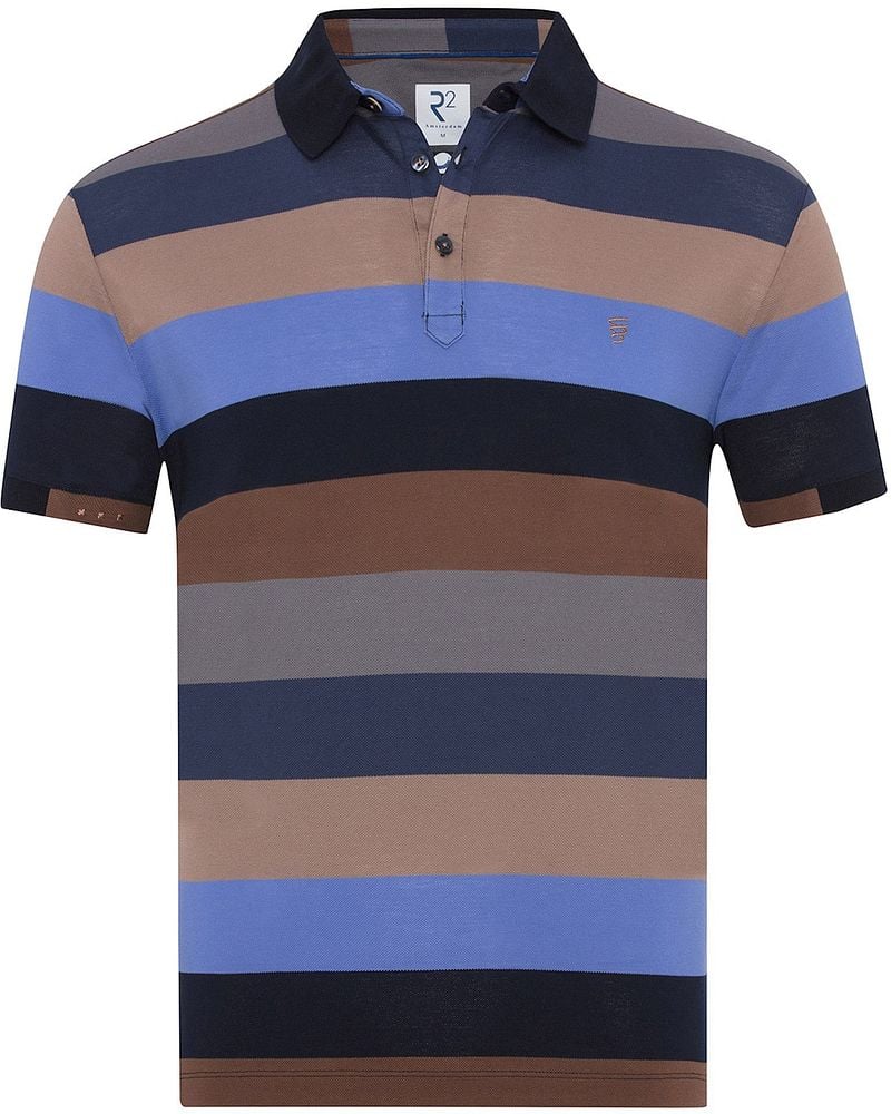 R2 Amsterdam Polo Piqué Streep Multicolour