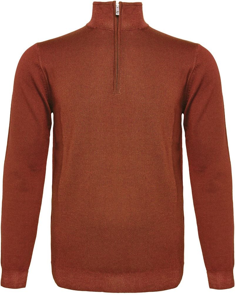 R2 Half Zip Pullover Merino Wolle Brique - Größe XXL günstig online kaufen