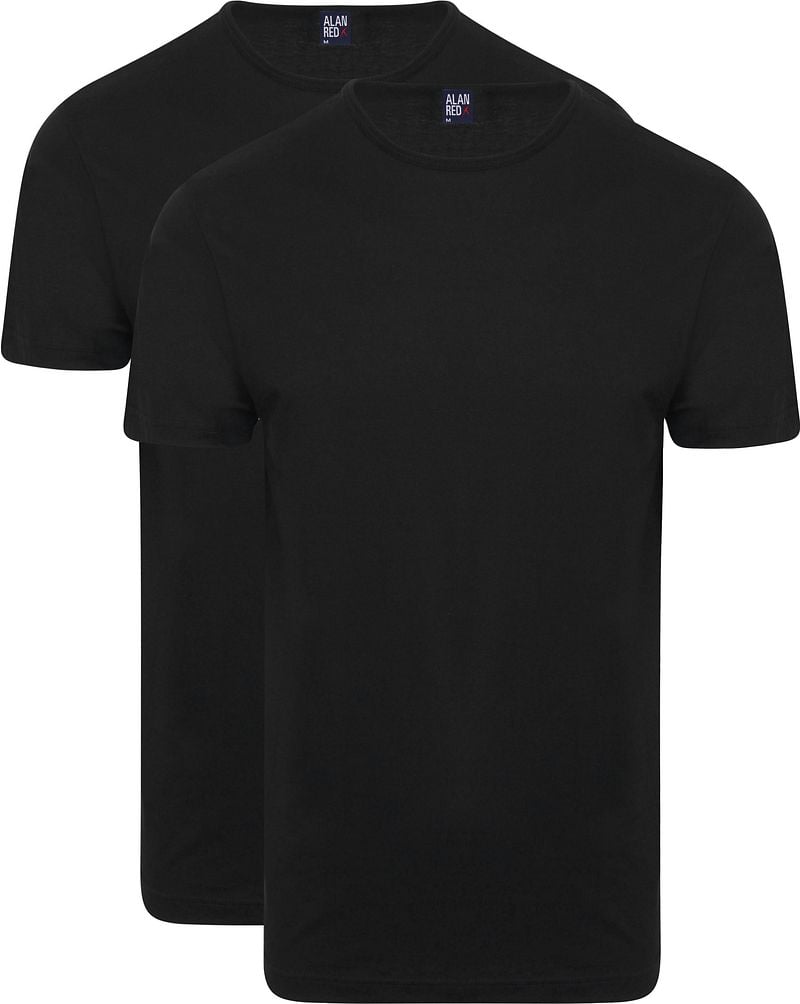 Alan Red Derby O-Ausschnitt T-Shirt Black (2er-Pack) - Größe S günstig online kaufen