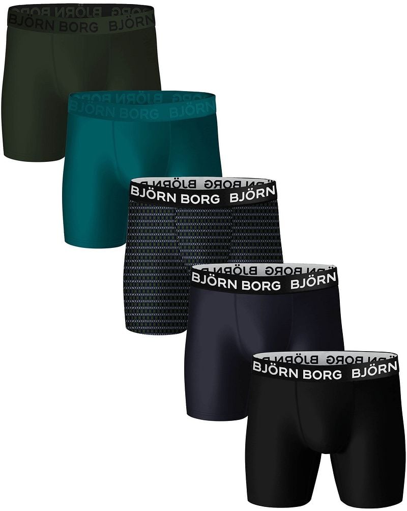 Björn Borg Performance Shorts 5er-Pack Multicolour - Größe XXL günstig online kaufen