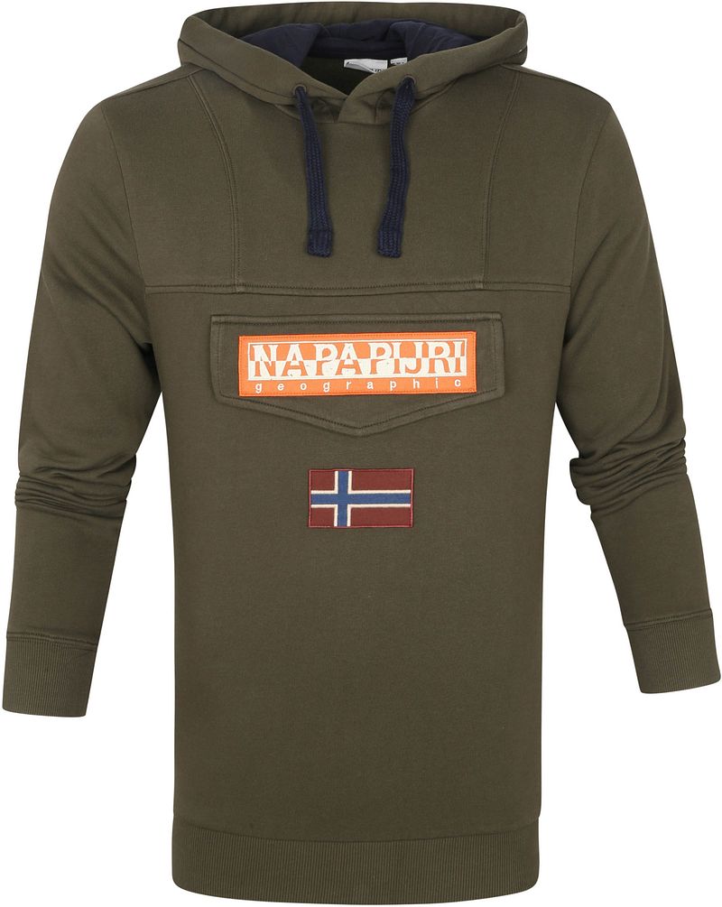 Napapijri Burgee Sweater Dunkelgrün - Größe S günstig online kaufen