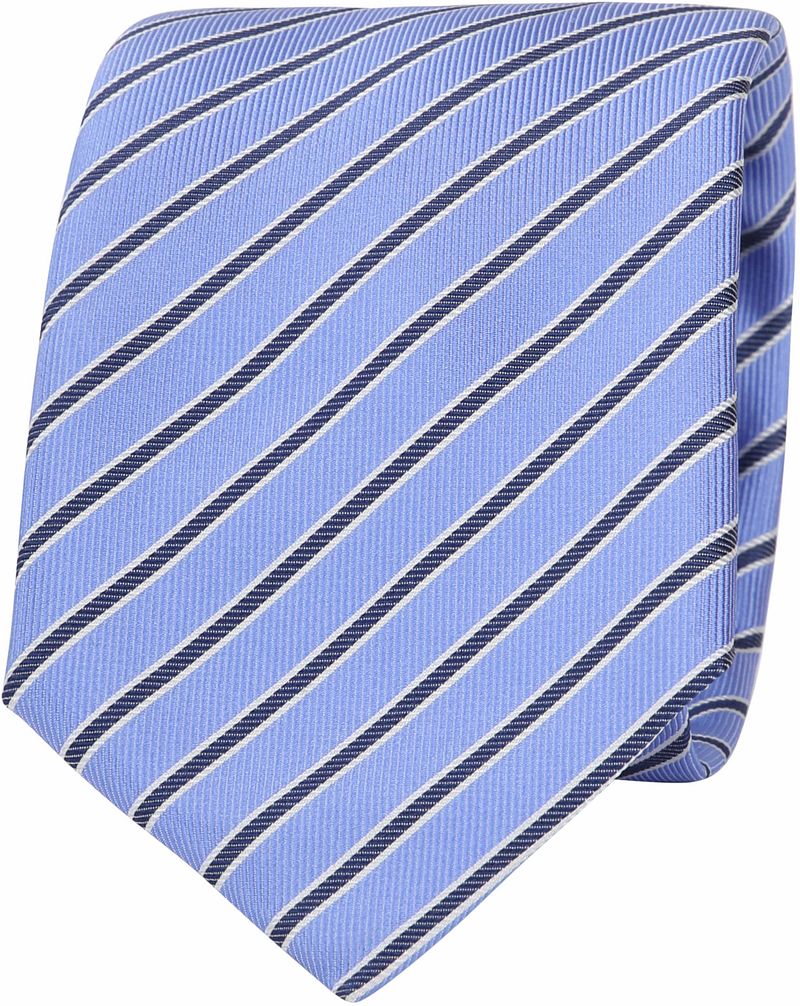 Suitable Cravate Progetto Rayures  Bleu clair Bleu