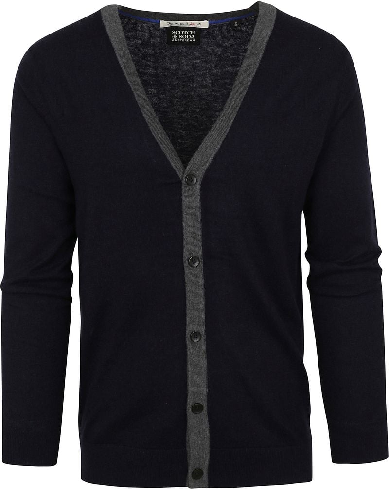 Scotch and Soda Cardigan Wool Blend Marine - Größe M günstig online kaufen