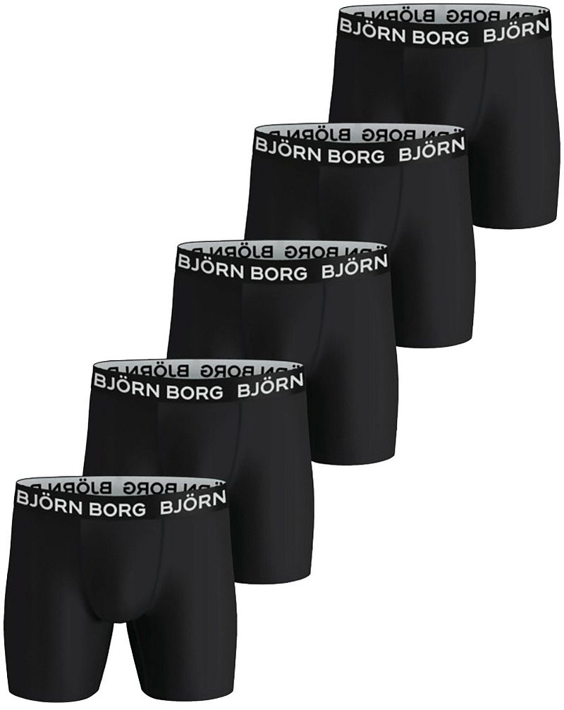Björn Borg Boxers Lot de 5 Performance Noir taille M
