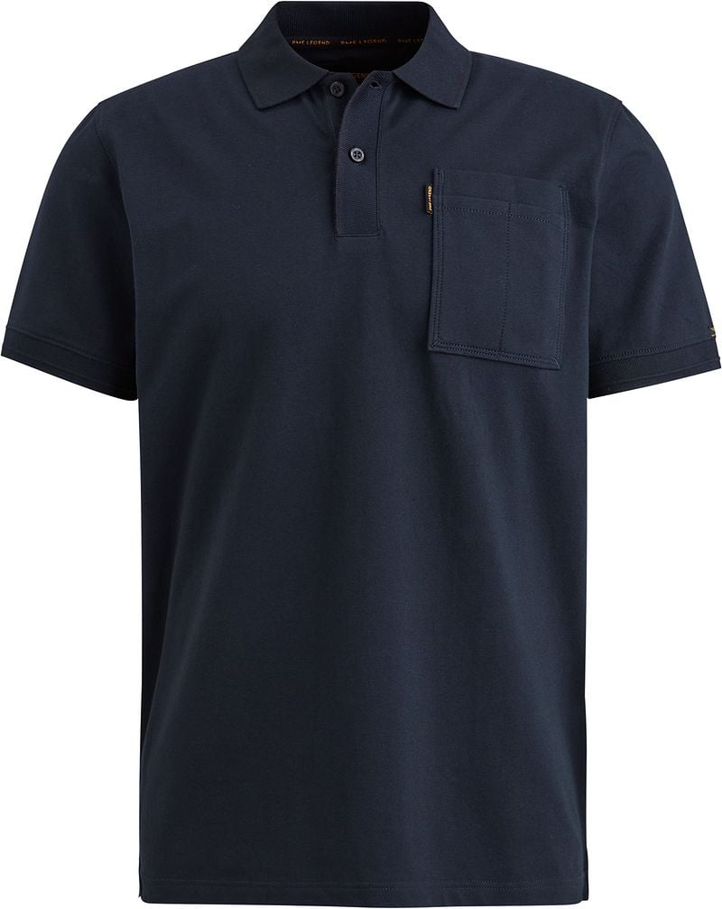 PME LEGEND Heren Polo's & T-shirts Short Sleeve Polo Stretch Jersey Blauw