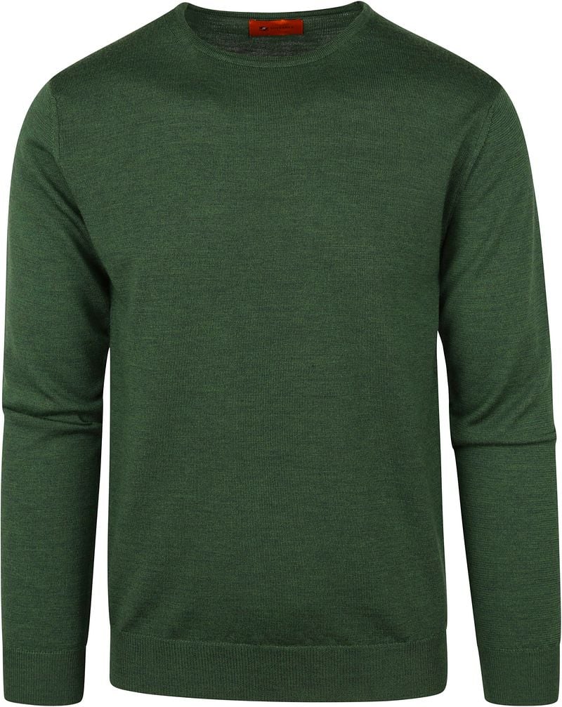 Suitable Merino Pullover O Grün - Größe 3XL günstig online kaufen