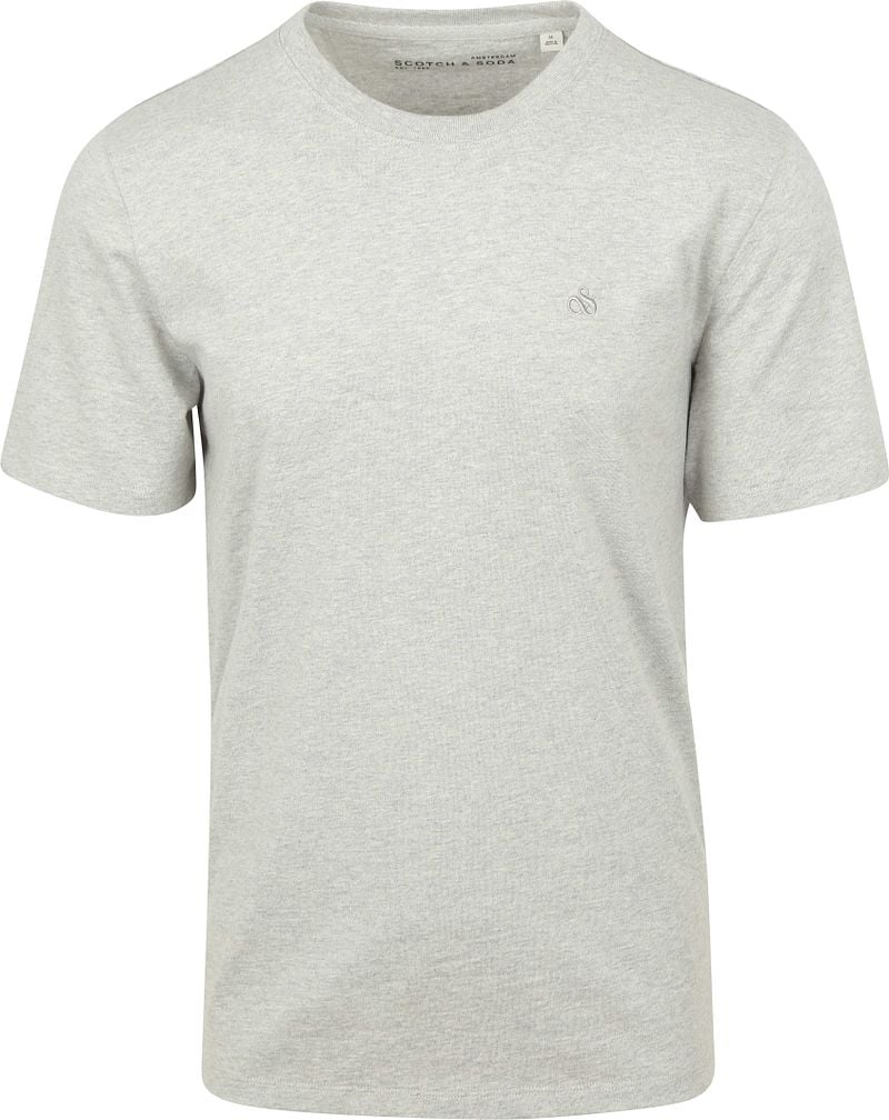 Scotch & Soda Kernlogo T-shirt met korte mouwen Gray Heren