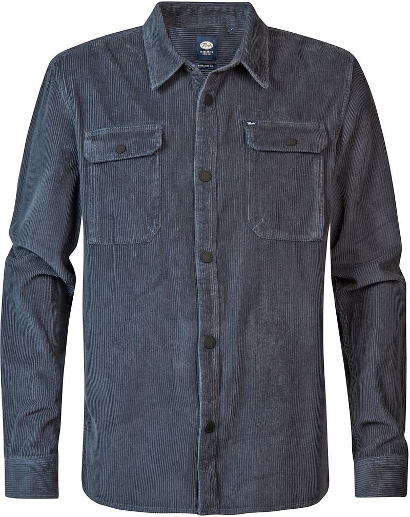 Petrol Industries corduroy overshirt donkerblauw