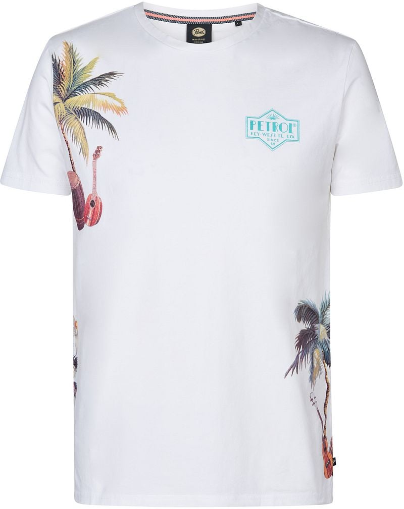 Petrol T-Shirt Islandcrest Print Weiß - Größe L günstig online kaufen
