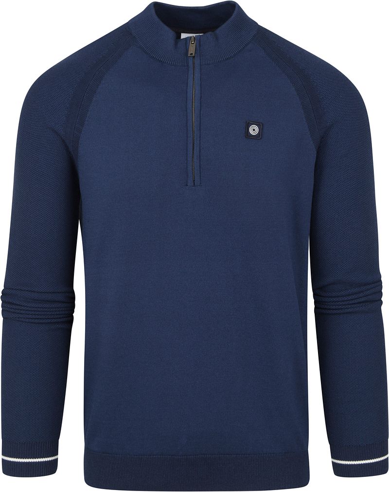 Blue Industry Pull Zipp' foncé Bleu Bleu foncé taille S