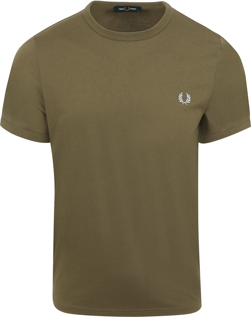 Fred Perry Ringer T-Shirt Grün R79 - Größe M günstig online kaufen