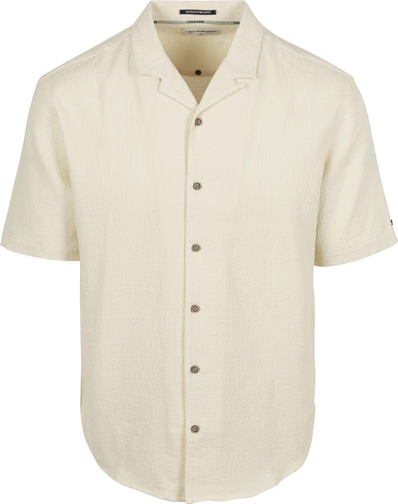 No Excess Short Sleeve Overhemd Structure Ecru