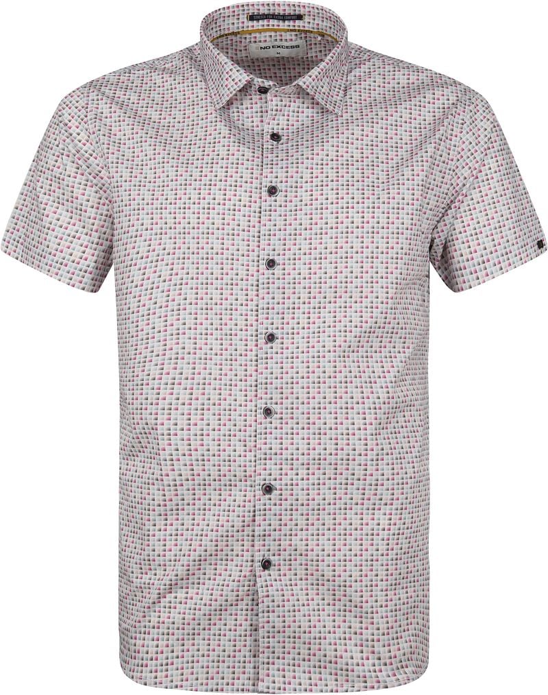 NO EXCESS Rundhalspullover Shirt Short Sleeve Allover Printed Stretch günstig online kaufen