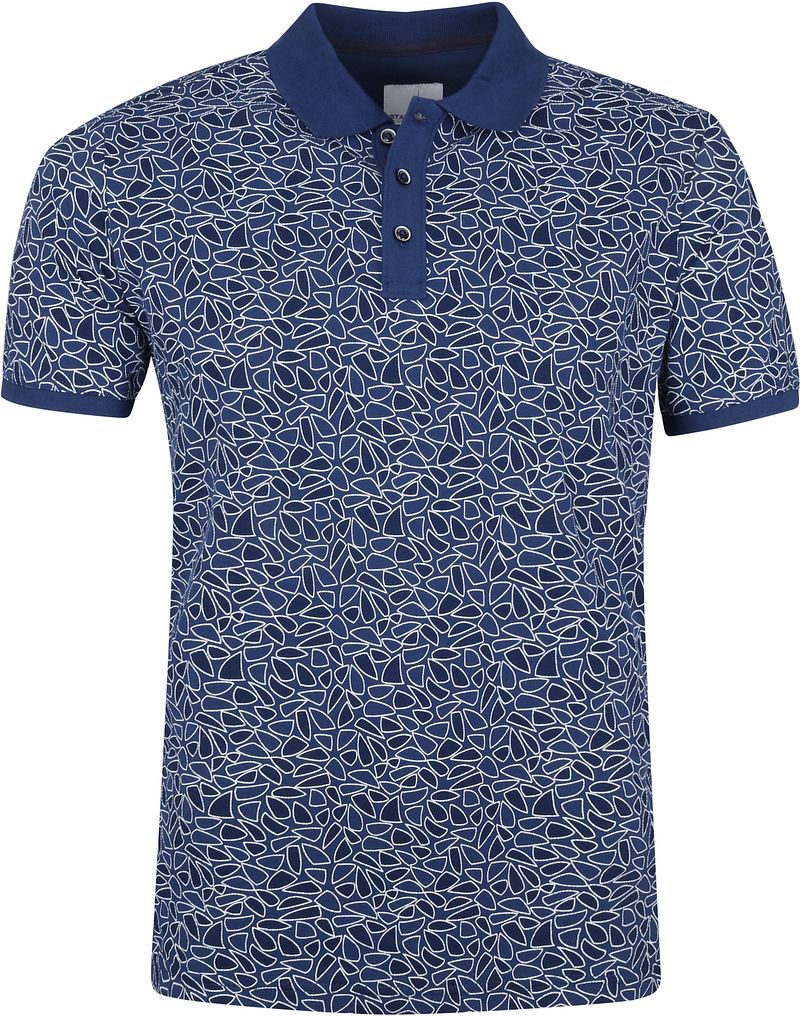 State Of Art Polo Piqué Foncé Imprimé Bleu foncé Bleu taille M
